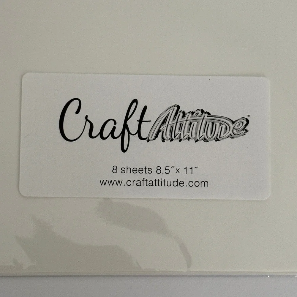 Craft Attitude Printable Film Transfer Paper 8 Sheets 8.5x11 White Inkjet DIY